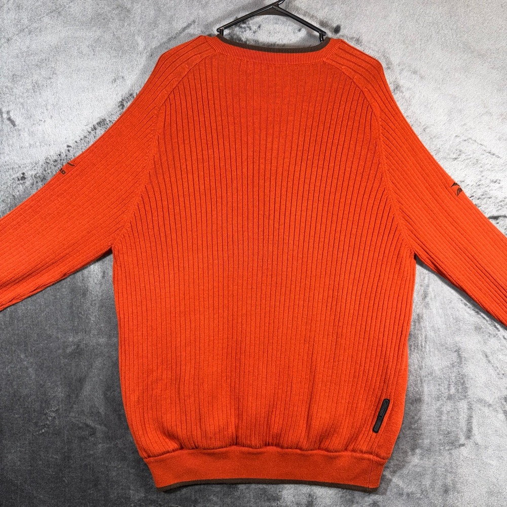 Mizuno WindLite Golf Sweater Mens XL Orange V-Neck Lined Performance Pullover - Picture 3 of 14
